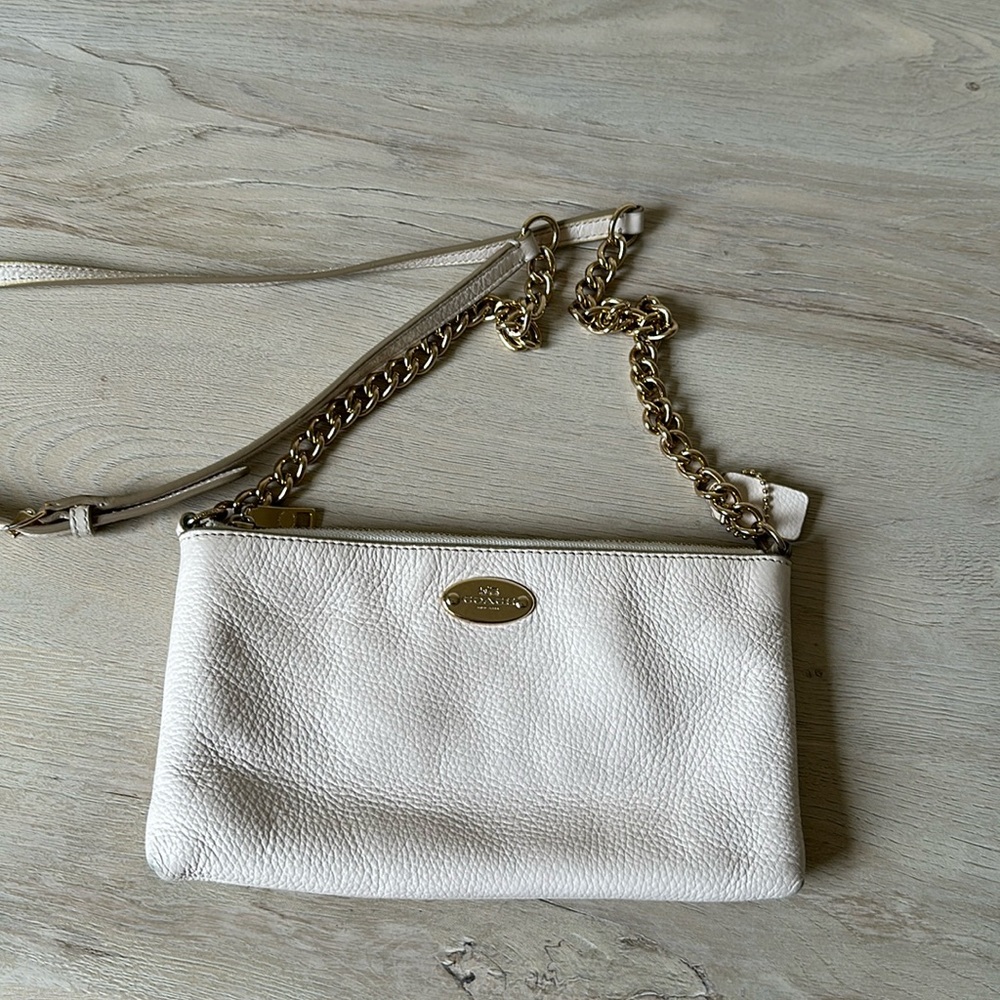 Coach leather messenger bag